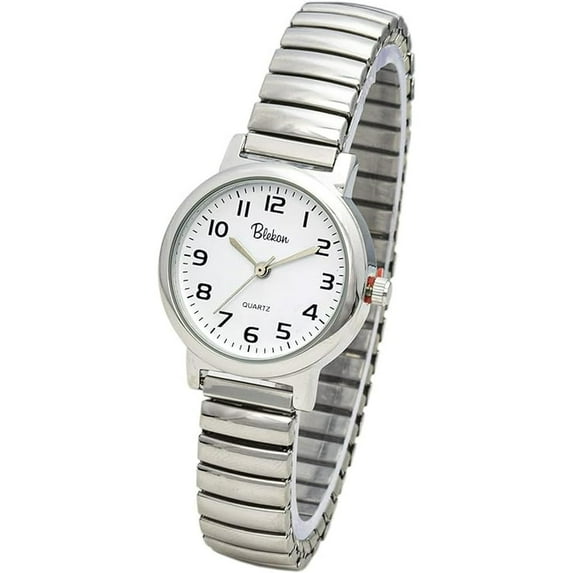 Blekon Stainless Steel Unisex Watch for Adults Stretch Band Fashion Analog Display Multiple Colors