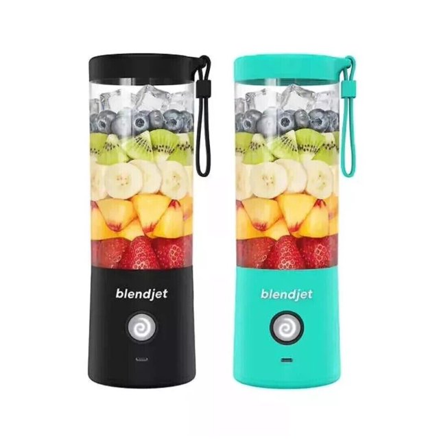 Blend Jet 2 Portable Blender, BLENDJET 2Pack Black & Mint 16oz