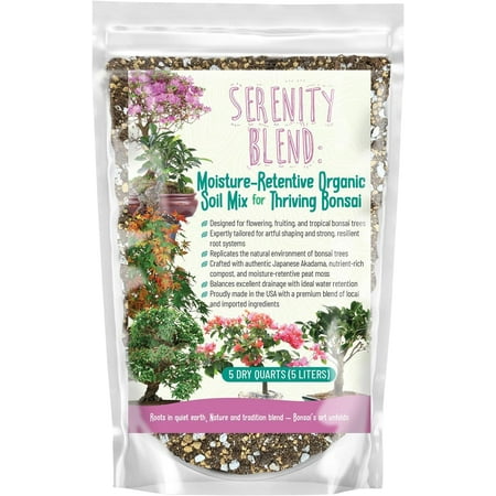 Blend Soil Mix – Moisture-Retentive & Organic for Flowering, Fruiting, and Tropical Trees – Handcrafted in The with Akadama & Compost (1 Quart)
