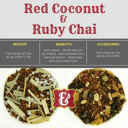 BlendBee "Red Tea" Box, Rooibos & Chai, 3 Oz, 2 Loose-Leaf Bags