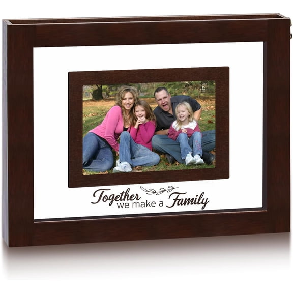 Blended Family Unity Sand Ceremony Kit 6 x 4 Inch Photo Frame Wedding Unity Wood Picture Frame Together We Make a Family Sand Ceremony Kit Picture Decoration for Wedding Home Keepsake Supplies