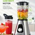 Blender 1200W Professional Countertop Blender for Kitchen with 7.67in