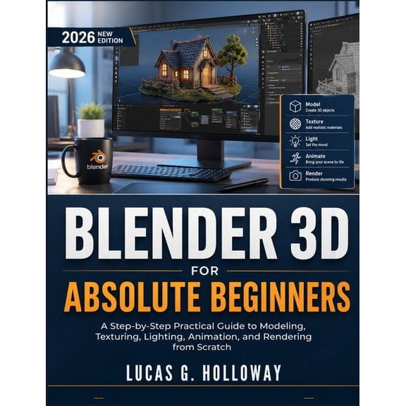 Blender 3D for Absolute Beginners: A Step-by-Step Practical Guide to Modeling, Texturing, Lighting, Animation, and Rende, (Paperback)