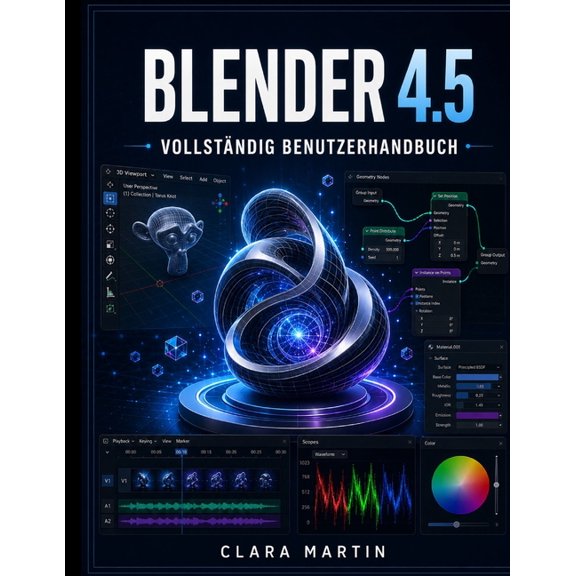 Blender 4.5 Vollstndig Benutzerhandbuch: Eine Schritt-fr-Schritt-Anleitung fr 3D-Modellierung, Animation, Rendering u, (Paperback)