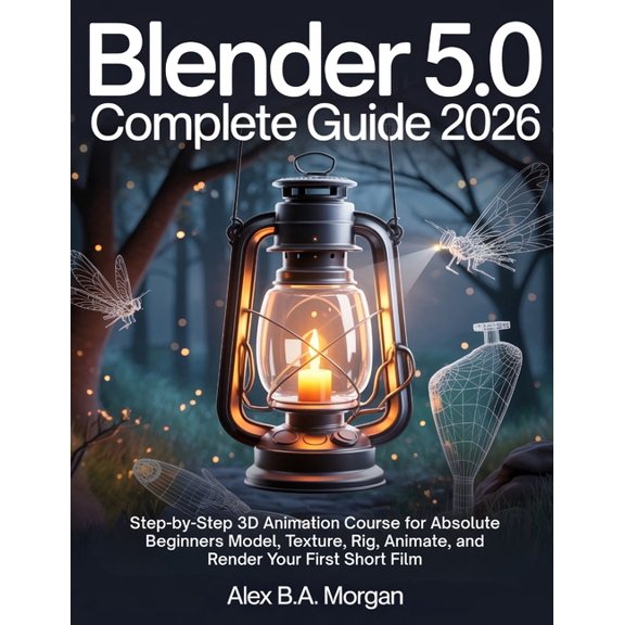 Blender 5.0 Complete Guide 2026: Step-by-Step 3D Animation Course for Absolute Beginners Model, Texture, Rig, Animate, a, (Paperback)