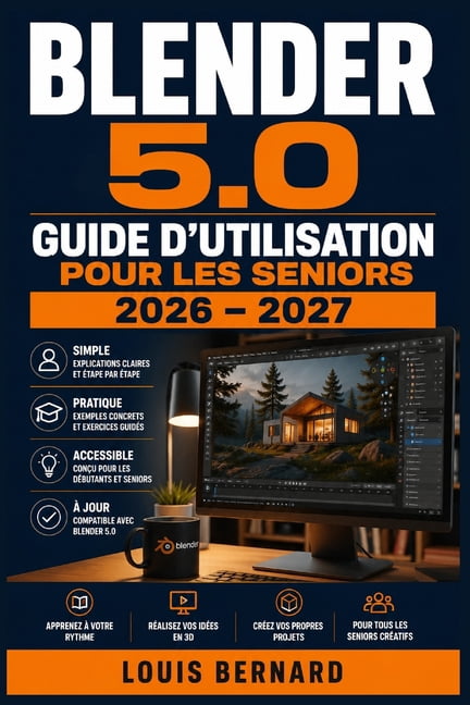Blender 5.0 Guide d'Utilisation pour les Seniors 2026 - 2027: Maîtrisez la Modélisation 3D, l'Animation et le Rendu Pas , (Paperback)