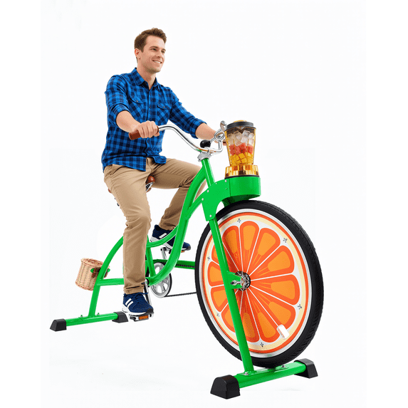 Blender Bike for Fitness, Smoothie Bike Juicer with Pedal, Stationary Bicycle for Party Carnival Camping Activities Indoor Outdoor, Green