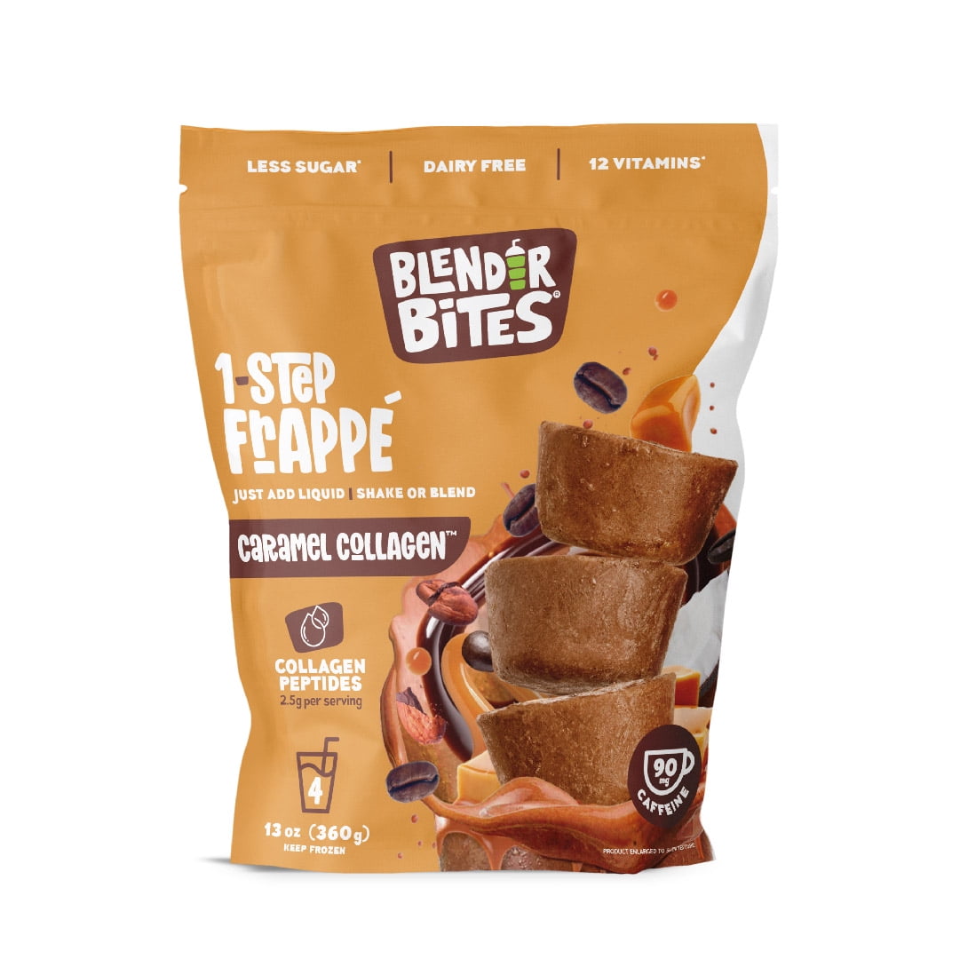 Blender Bites 1Step Caramel Collagen Frozen Frappe Drink, 12.7 oz