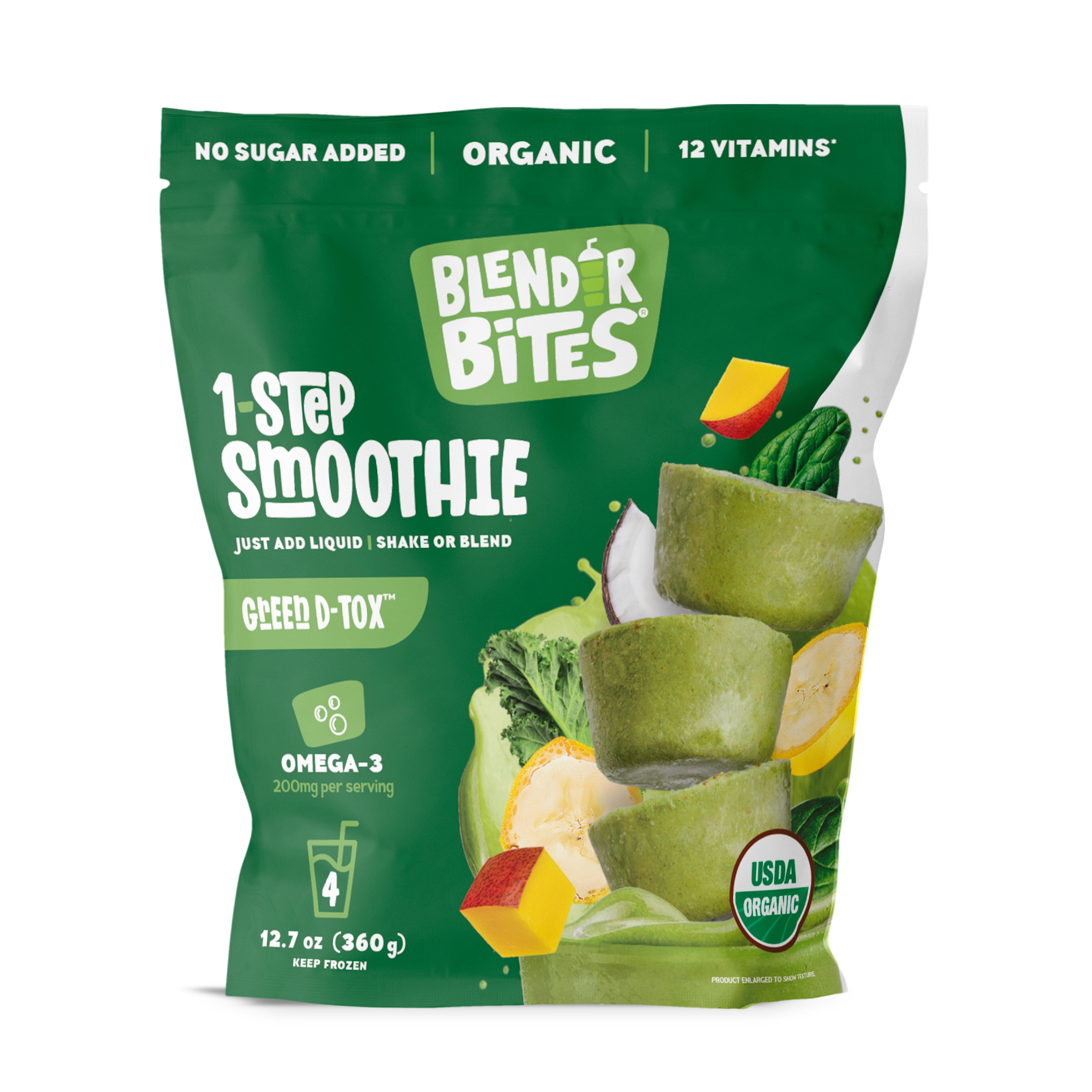 Blender Bites 1-Step Frozen Green D-Tox Smoothie, Organic 12.7 oz