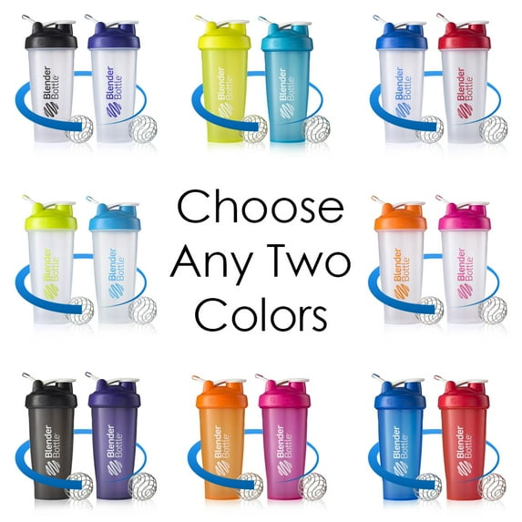 Blender Bottle 2-Pack Classic 28 oz. Shaker w/ Loop Top - Orange & Aqua