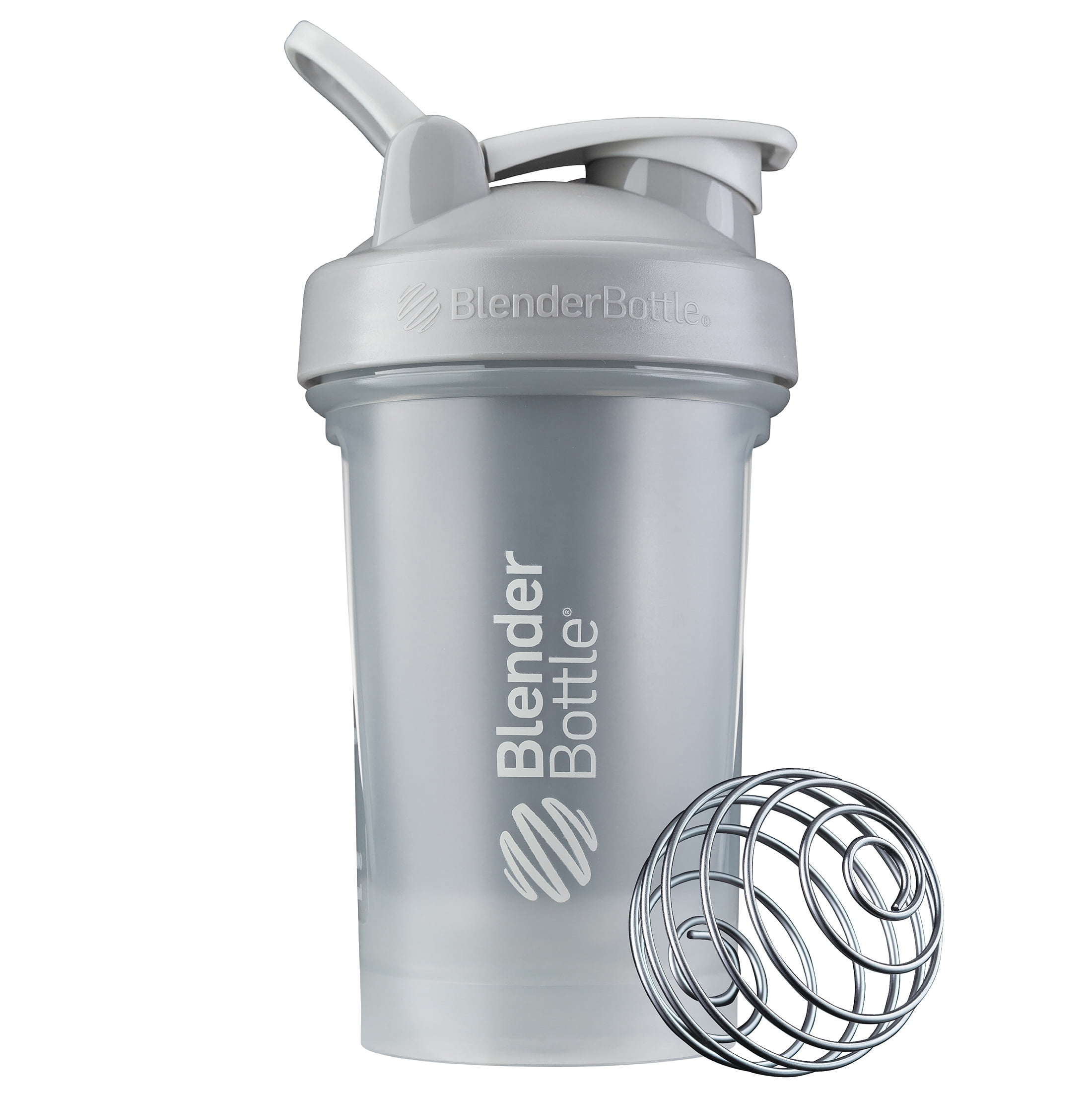 Protein Shaker Bottle w/ Metal Ball,16oz BPA Free Classic Loop Top (Single)