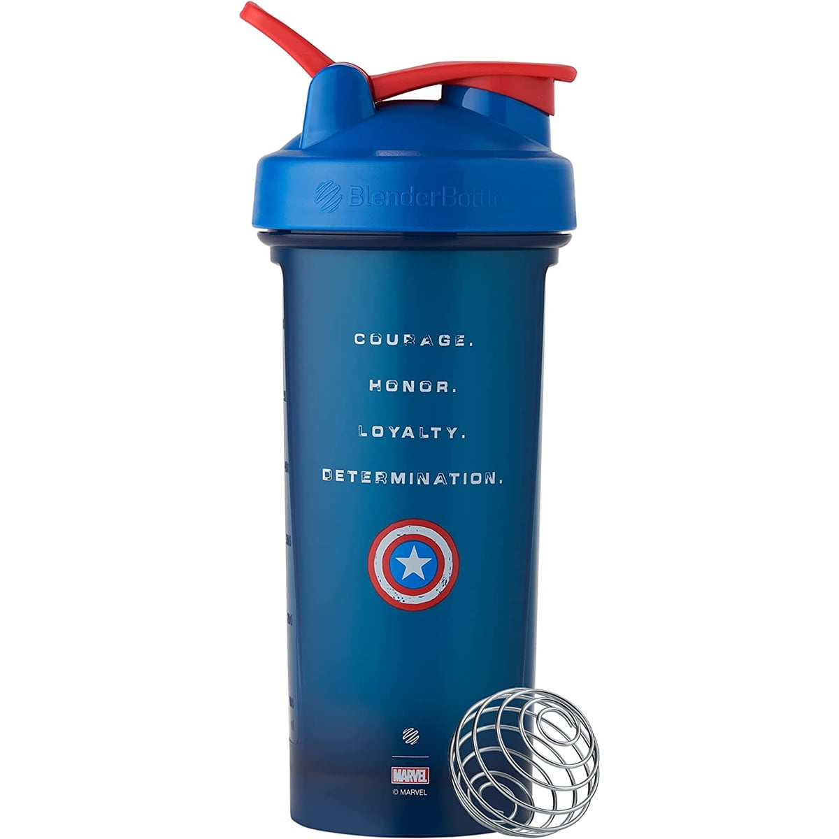 LOT OF 2 Blender Bottles Marvel Pro Hero Elite Series Captain America 28oz