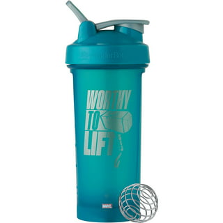 Athletic Works Frost/Black Protein Drink Shaker Bottle with Mixing Ball 24  Fl Oz