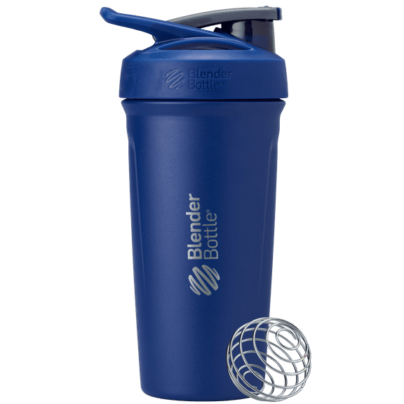 Blender Bottle Strada Stainless Steel Flip Shaker Cup 24oz Cobalt, Blue