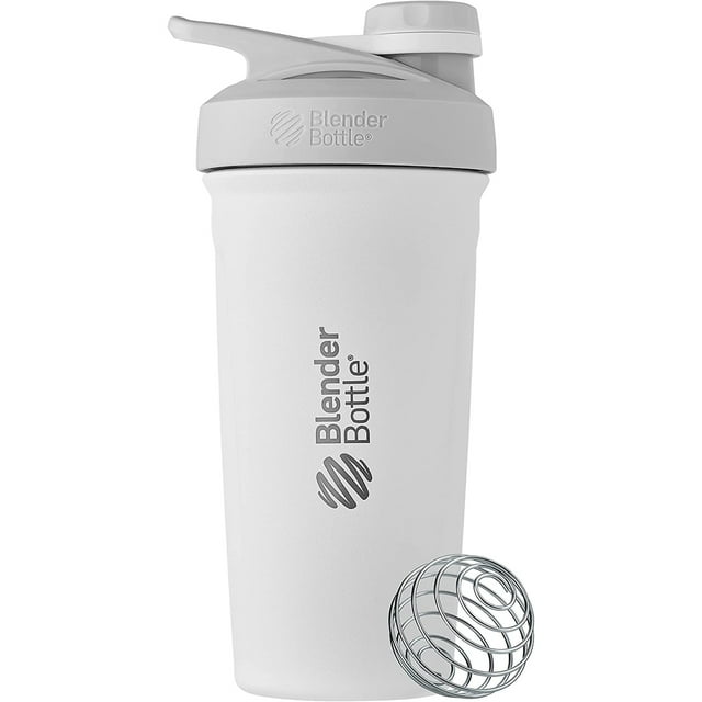 Blender Bottle Strada Twist 24 oz. Stainless Steel Shaker White