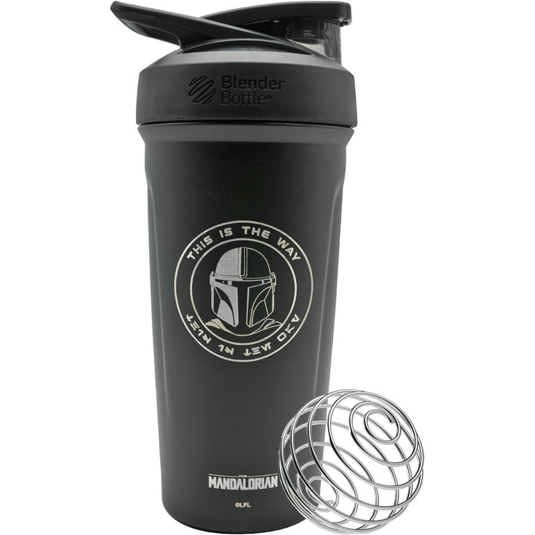 BlenderBottle Strada Shaker Cup Perfect for Protein Shakes and Pre Workout,  24-Ounce, Black