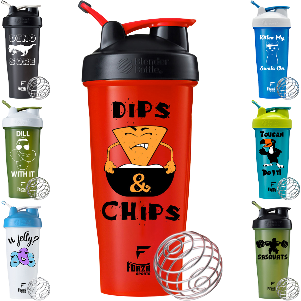 Blender Bottle x Forza Sports 28 oz. Classic Shaker - Chips & Dips - image 1 of 3