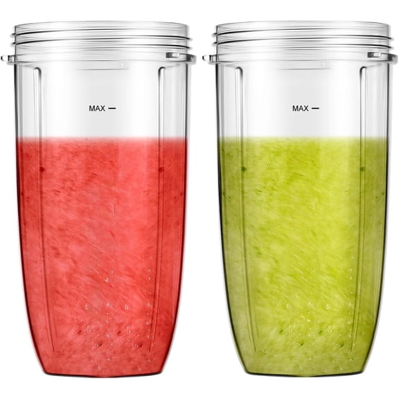 Blender Cups 24oz Cups Fit for NutriBullet Blender 600W Pro 900W NutriBullet Replacement Parts (2-Pack)