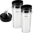 thumbnail image 1 of Blender Cups Replacement for Ninja 16oz Cups with Sip & Seal Lids, 6 Fins Extractor Blade Compatible with Nurti Ninja Blenders Pro BL660 BL663 BL663CO BL665Q BL740 BL770, 1 of 8