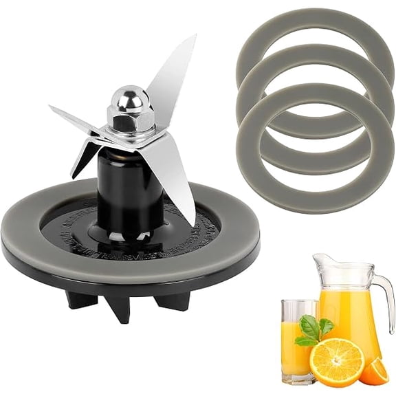 Blender Cutting Blade Assembly Replacement for Cuisinart CBT-500 SB5600 CB600, Premium Bottom Extractor Part with 3 Rubber Gaskets, Durable Kitchen Spares