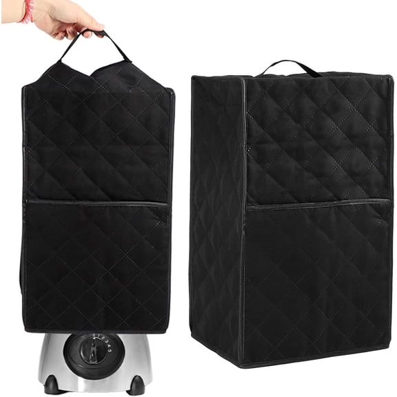 Blender Dust Cover, Kitchen Blender Cover with Accessory Pocket and Handle, Stand Mixer or Coffee Maker Appliance Cover For Kitchen, Anti Fingerprint Dust Proof Stain Resistant(size:black)