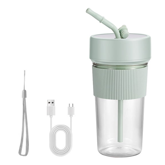 Blender Mixer with Straw Rechargeable Fruit Juicer for Kitchen Office Travel