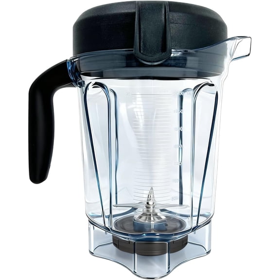 Blender Pitcher 64 Oz Low Profile Clear Replacement Container Compatible with 5300, 6500, 750, 7500, 5200, 6000, 6300, VM0102, VM0103, VM0197, Vitamix G/Propel/Professional Series