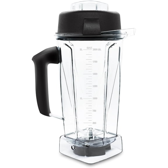 Blender Pitcher 64 oz. -60865, Clear, 5200 Replacement Container for 4500,5000,5300,6000,6300,6500,7500,200,300,500,750,780,VM0102,VM0103, etc. 2-year full warranty