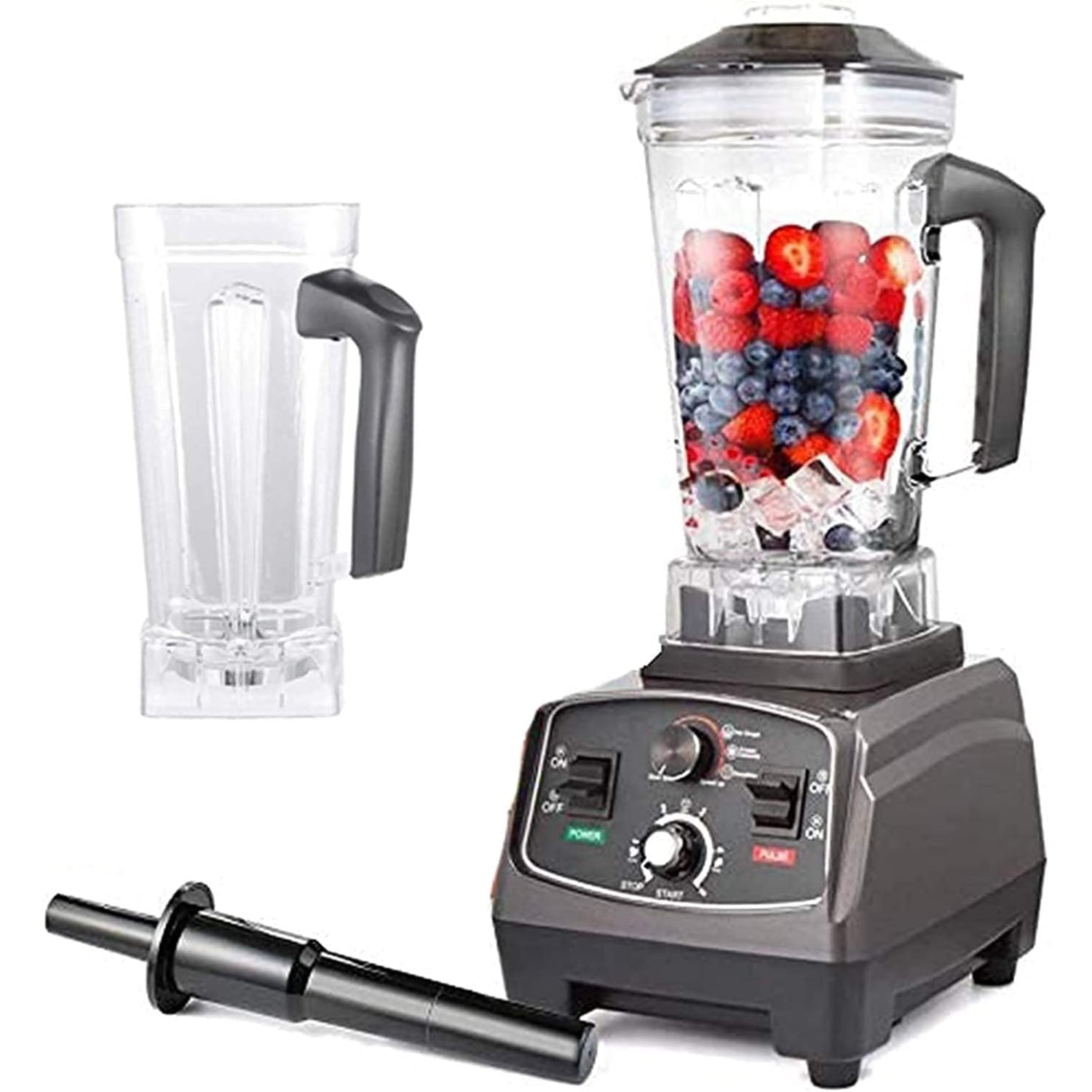 WantJoin Commercial Blender – 1500W, 68oz, 6-Blade Ice Crusher, Quiet With Shield, For Smoothies & Soup