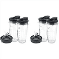 Blender Replacement Parts for Ninja, 4 24Oz Cups with ToGo Lids, 7