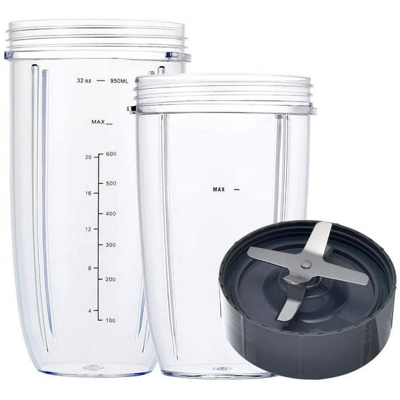 Blender Replacement Parts for NutriBullet 32 OZ & 24 OZ Cups with Replacement Extractor Blade Compatible with Nutri Bullet 600W 900W Blenders (3 PCS)