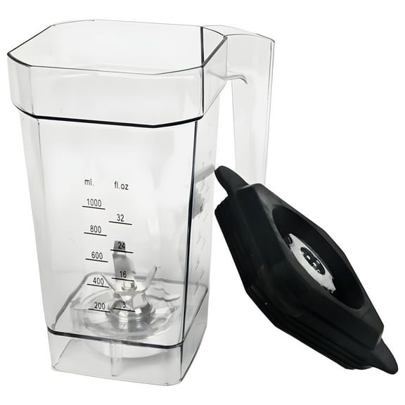 Blender Replacement Pitcher, - 2L Square Plastic Jug with Sealing Lid | Heavy-Duty Crushing Pitcher | Dishwasher Safe, Includes Sealing Lid | Perfect for Smoothies & Ice Crushing