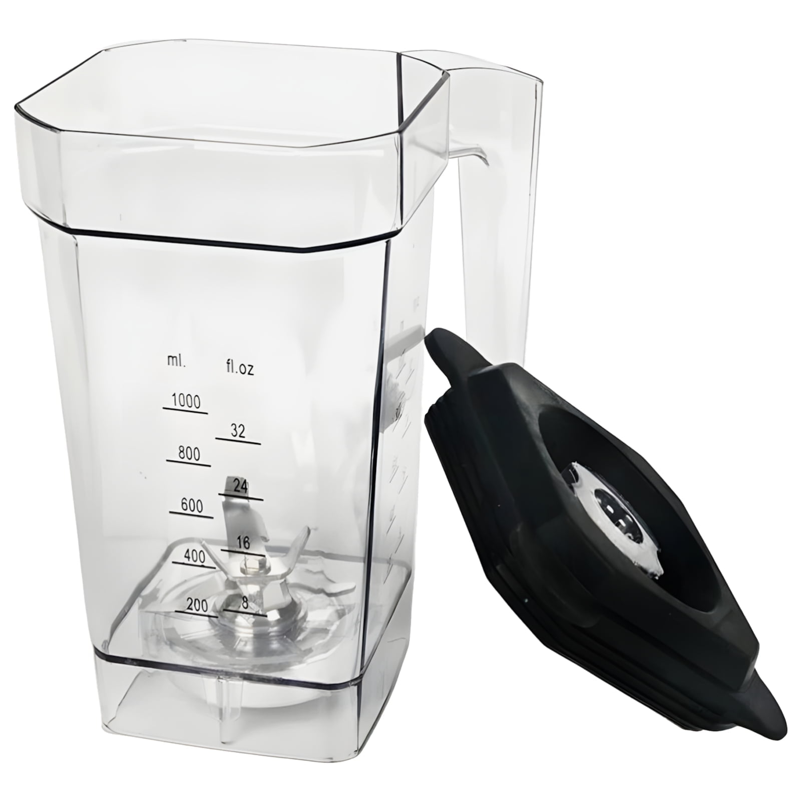 2L Blender Replacement Pitcher – Compatible with Ninja Blenders, Square Shape, BPA‑Free Plastic, Leak‑Proof Lid, for Smoothies, Milkshakes & Crushing Ice