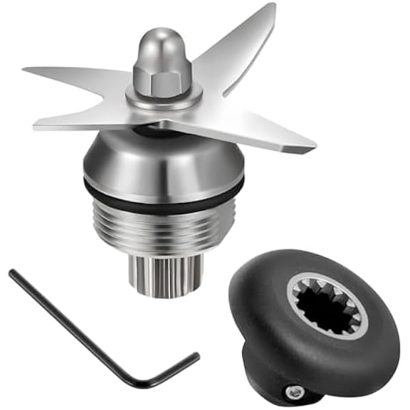 Blender Replacement Wet Blade Kit (4-Piece) - Compatible with vita-mix 5200 Series 32 oz & 64 oz Containers - Includes Drive Socket, Nut Wrench & Repair Tools for Blender Mixer