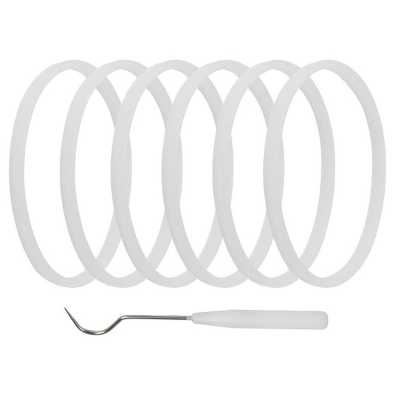 Blender Rubber Gasket Seal Rings,8.2cm Kitchen Mixer Replacement Parts,Compatible For BL660 BL770 BL780,White 6 Pack
