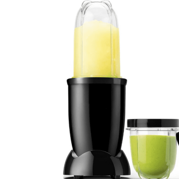 Blender Set, 7-Piece Set, 250W Blender and Food Processor, 2 Blending Cups, Cross Blade, Compact Design, Smoothies, Sauces, Silver