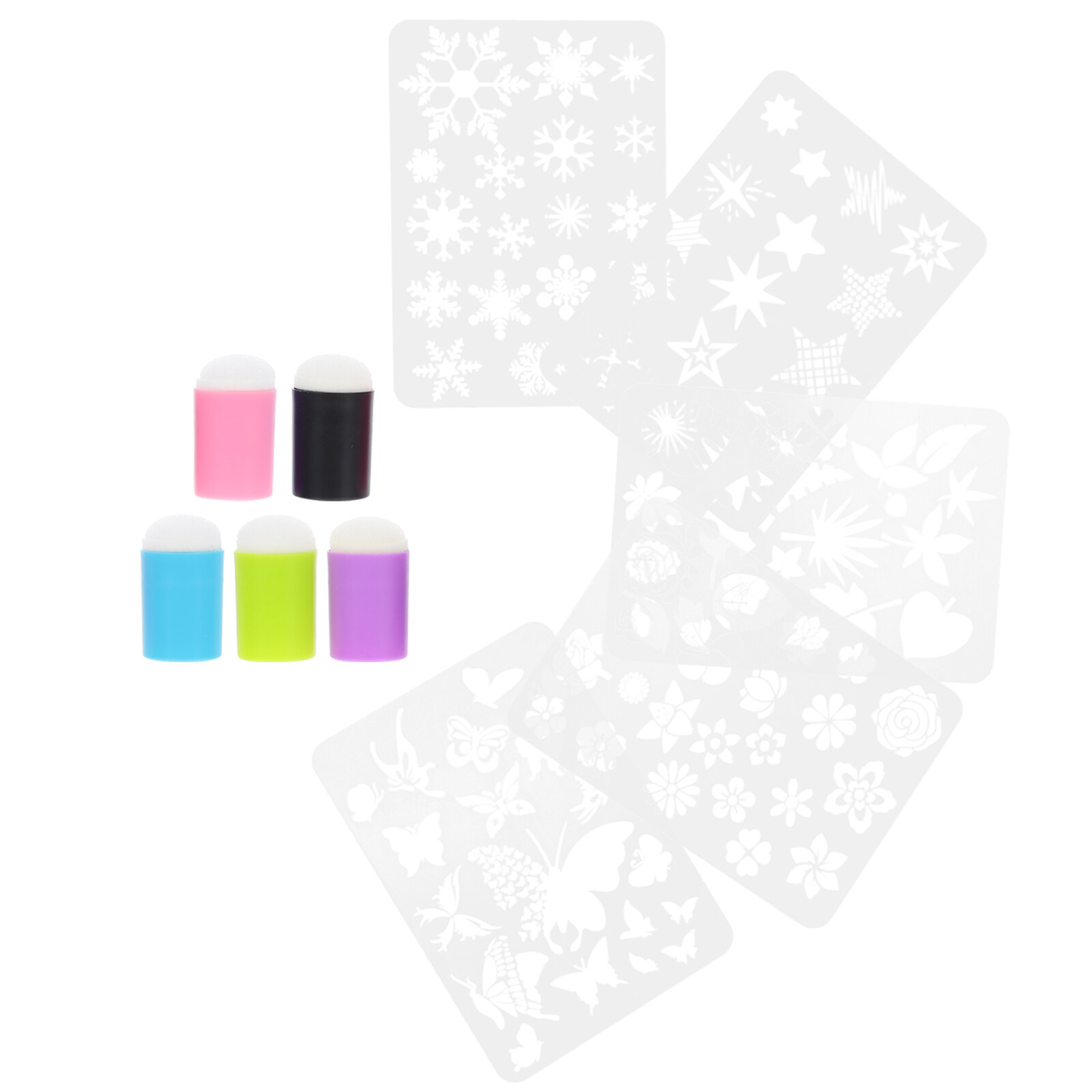 Blender Sponge Kid Ink Pad Lace Ruler Finger Daubers Kids Paint for