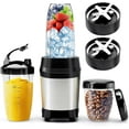 thumbnail image 1 of Blender for Smoothies, 1200W Smoothie Ice Crushing, Blenders with (2) 6-Fin Blades, Personal Kitchen 23oz, 32oz, 37oz Easy Go Cups Juices, Silver, 1 of 5