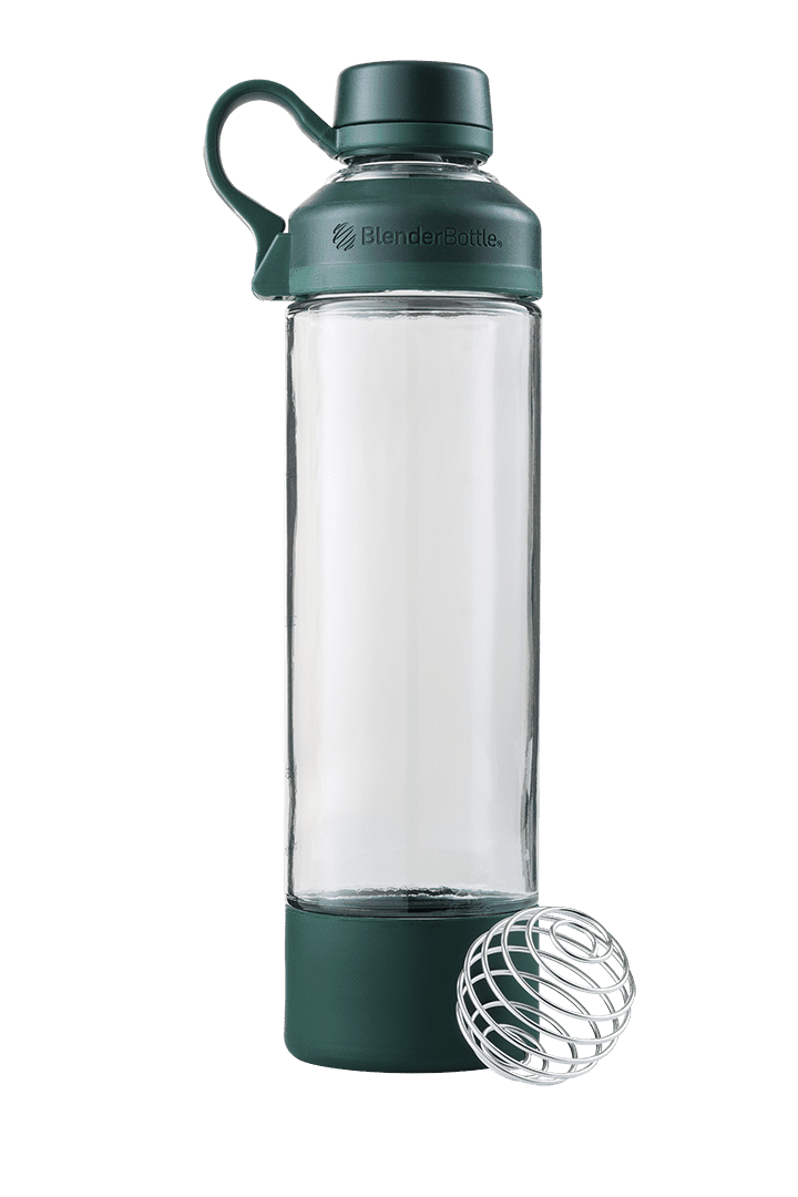 Blender Bottle Mantra 20 oz. Glass Shaker Mixer Cup with Loop Top - Black 