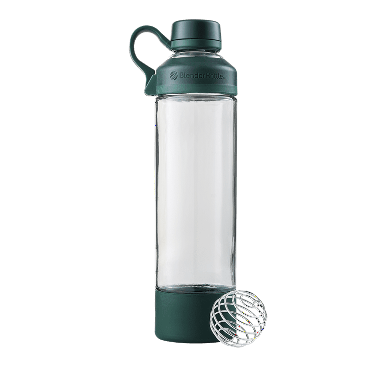 BlenderBottle 20oz Mantra Glass Shaker Bottle Spruce Green