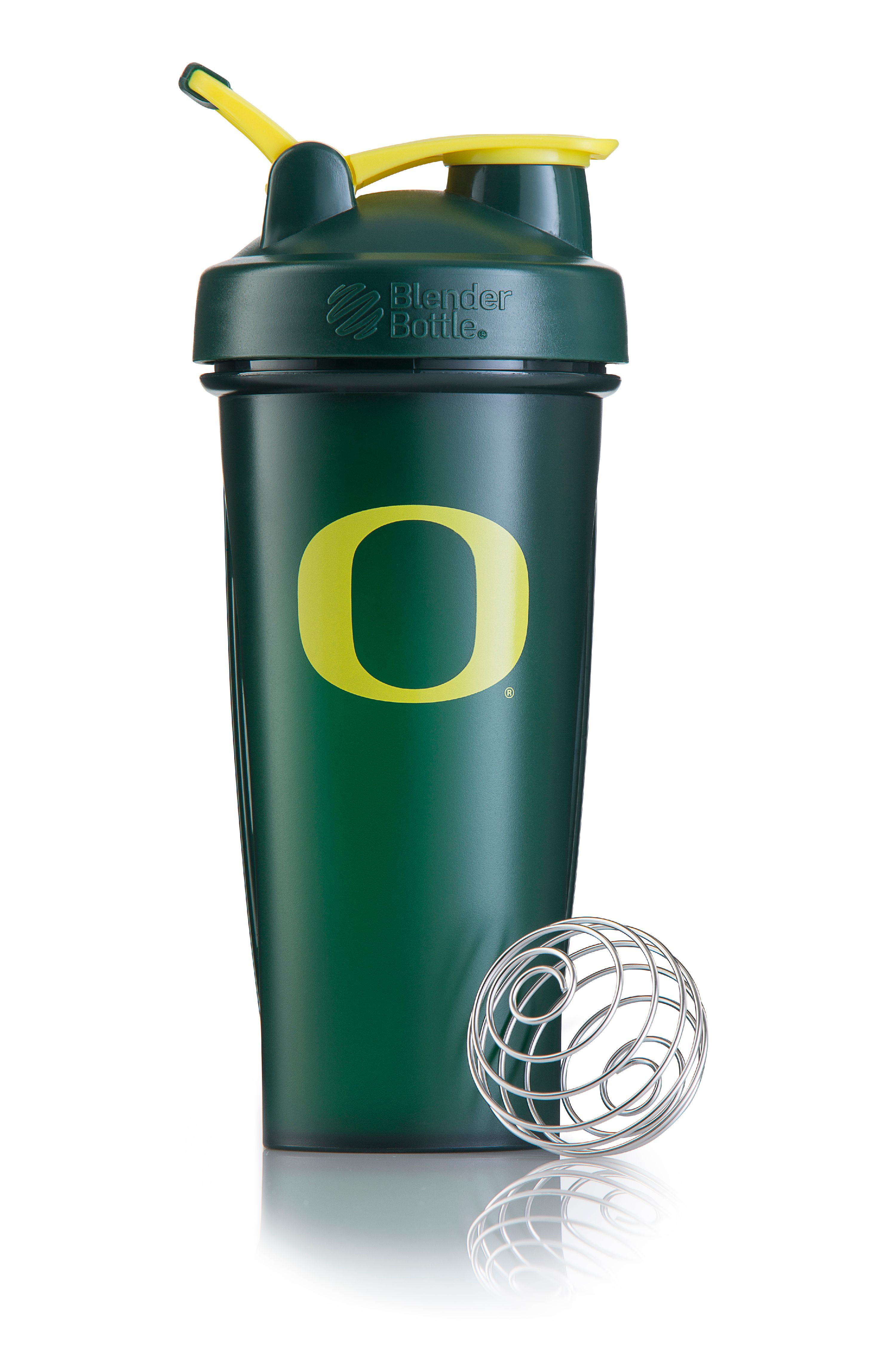 BlenderBottle 28oz Oregon Ducks Classic Shaker Bottle with Wire Whisk  BlenderBall and Carrying Loop University of Oregon Green 