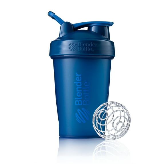 BlenderBottle Classic 20 oz Navy Shaker Cup with Flip-Top and Wide Mouth Lid