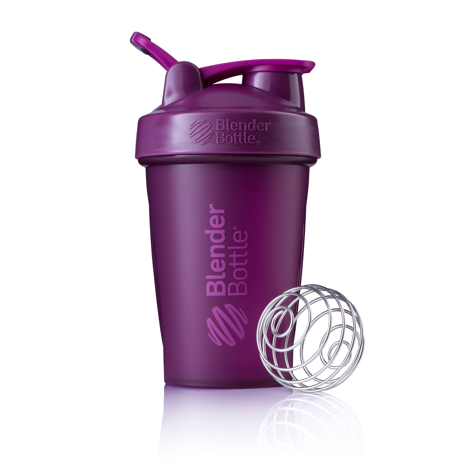 BlenderBottle Classic 20 oz Plum Shaker Cup with Flip-Top and Wide Mouth Lid