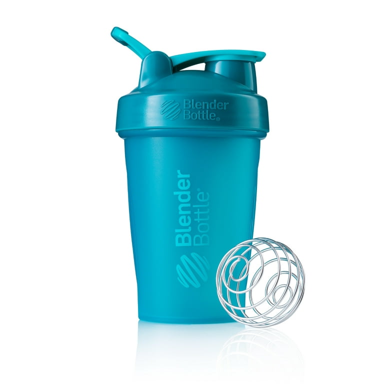BlenderBottle Classic 20 oz Teal Shaker Cup with Flip-Top and Wide