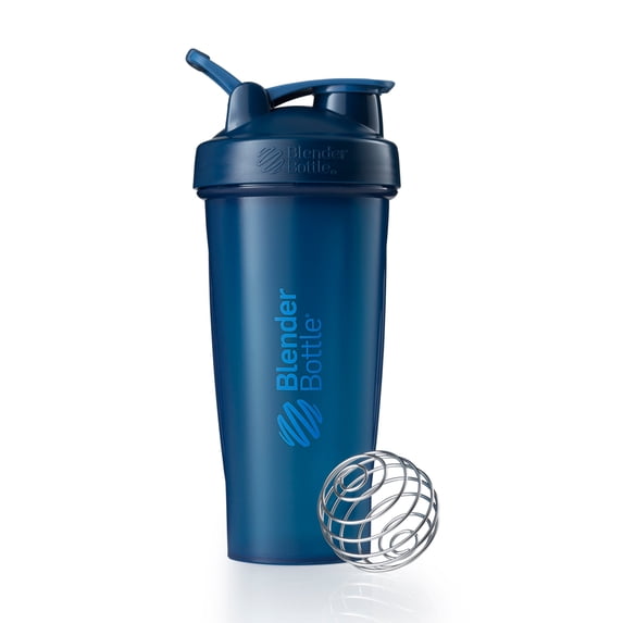 BlenderBottle Classic 28 oz Navy Shaker Cup with Flip-Top and Wide Mouth Lid
