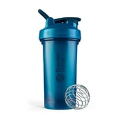 BlenderBottle Classic V2 24 oz Blue Shaker Cup with Flip-Top and Wide Mouth Lid