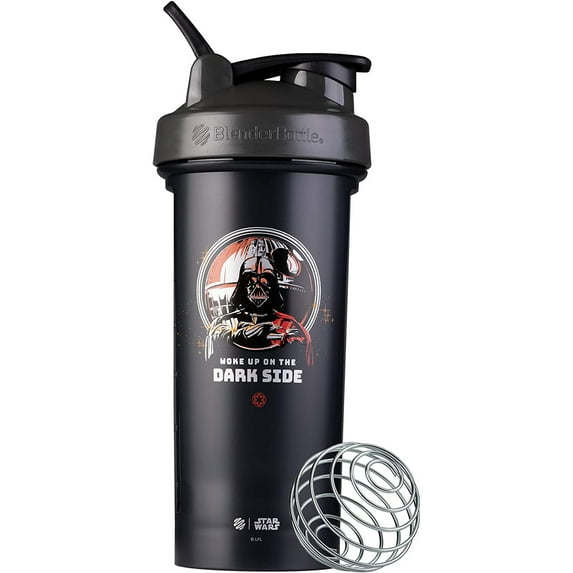BlenderBottle Classic V2 28 oz Black Star Wars Darth Vader (Woke Up On The Dark Side) Shaker Cup with Wide Mouth and Flip-Top Lid