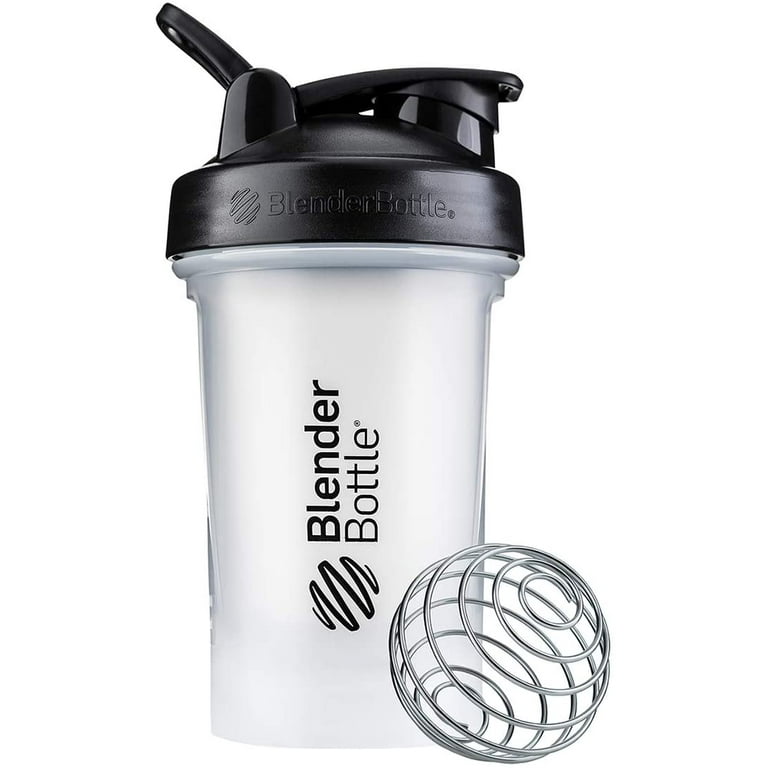 BlenderBottle Classic Shaker Bottle Perfect for Protein Shakes and Pre  Workout, Black, 20oz