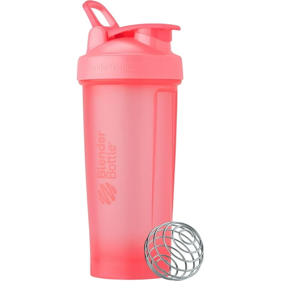 BlenderBottle Classic V2 Shaker Bottle Perfect for Protein Shakes and Pre Workout, 28-Ounce, Light Pink