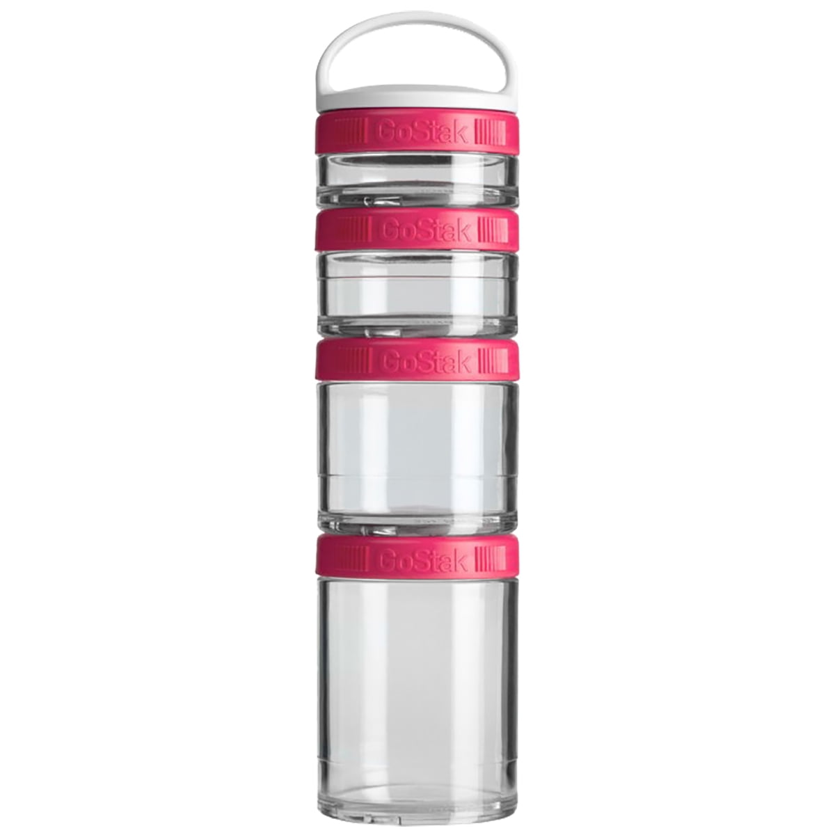 BlenderBottle GoStak Snacking Mini Containers Starter 4pk, Dark Pink
